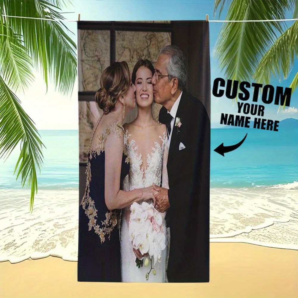 Yoga Fitness Machine - 1PC Personalized Photo Custom Beach Towel,