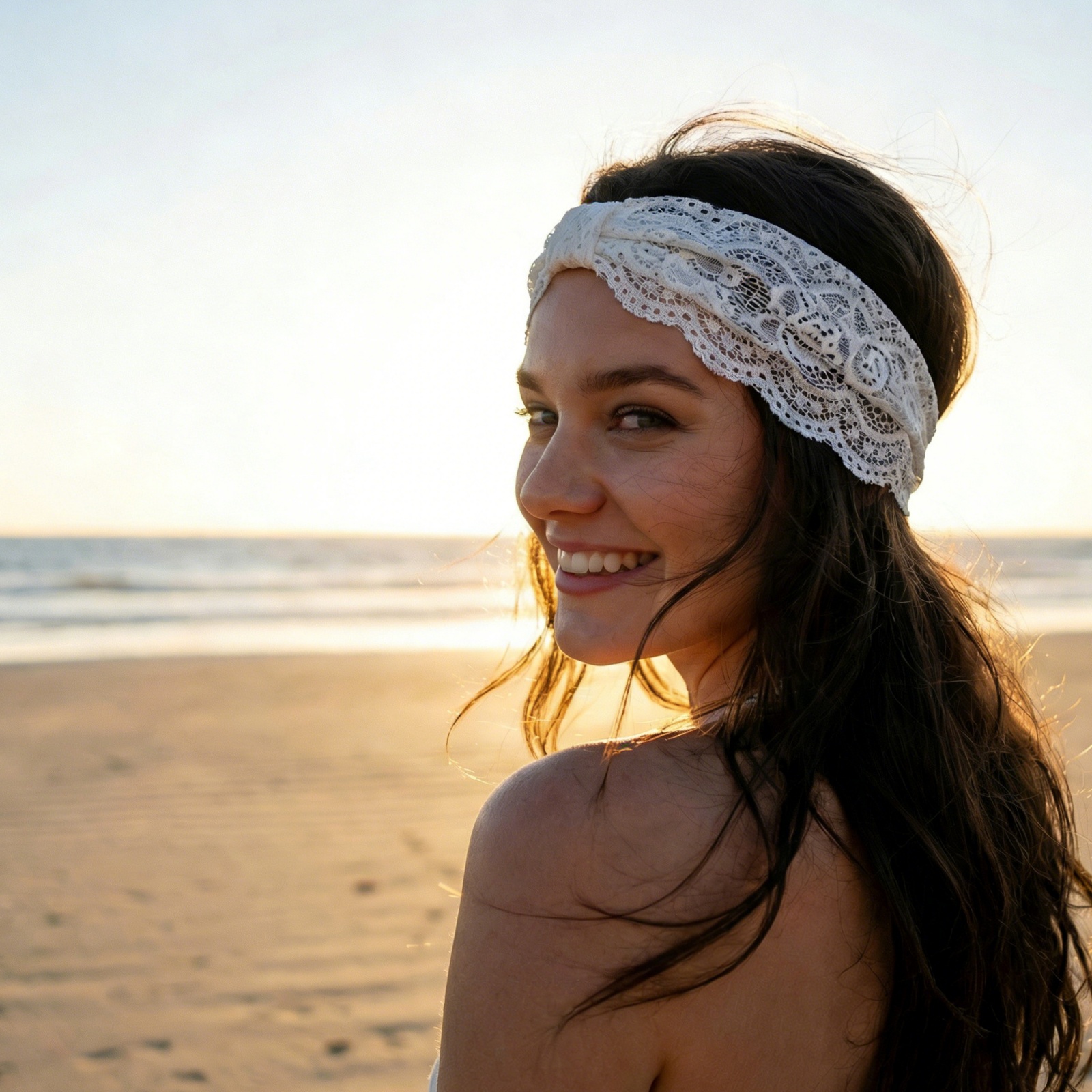 1PC Lace Bow Headbands For Wom - Stretch Strap Yoga reseña y precio