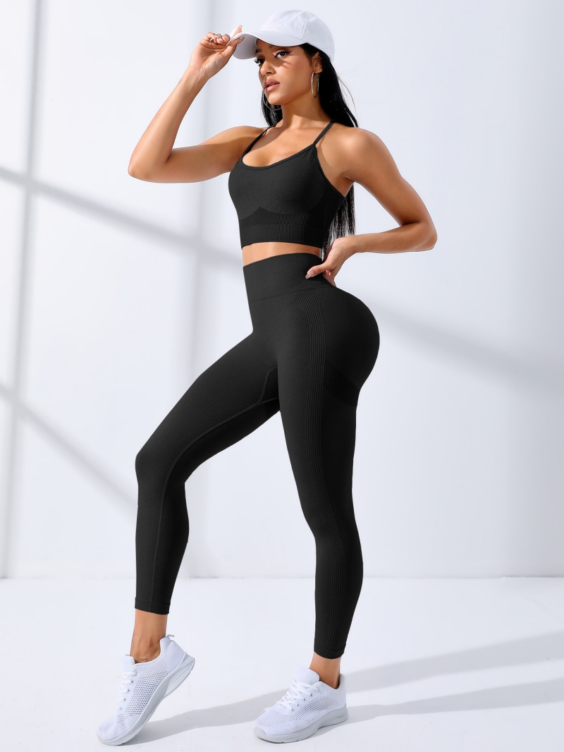 Women Yoga Set 2/Pcs Seamless  - Stretch Strap Yoga reseña y precio