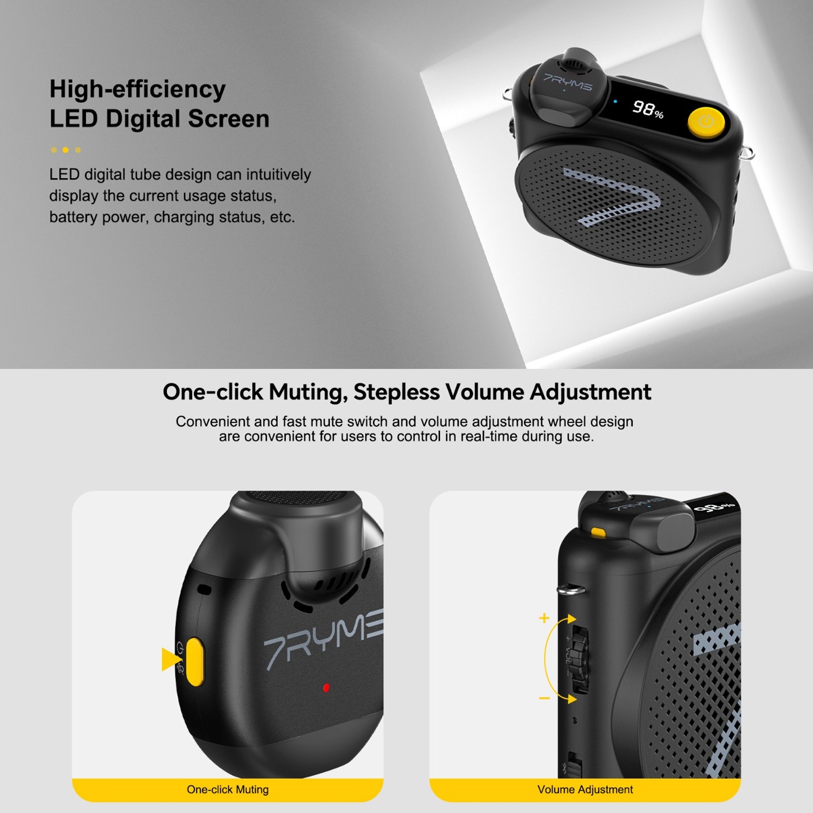 7RYMS WA2 Portable Voice Ampli - Yoga Fitness Teacher reseña y precio