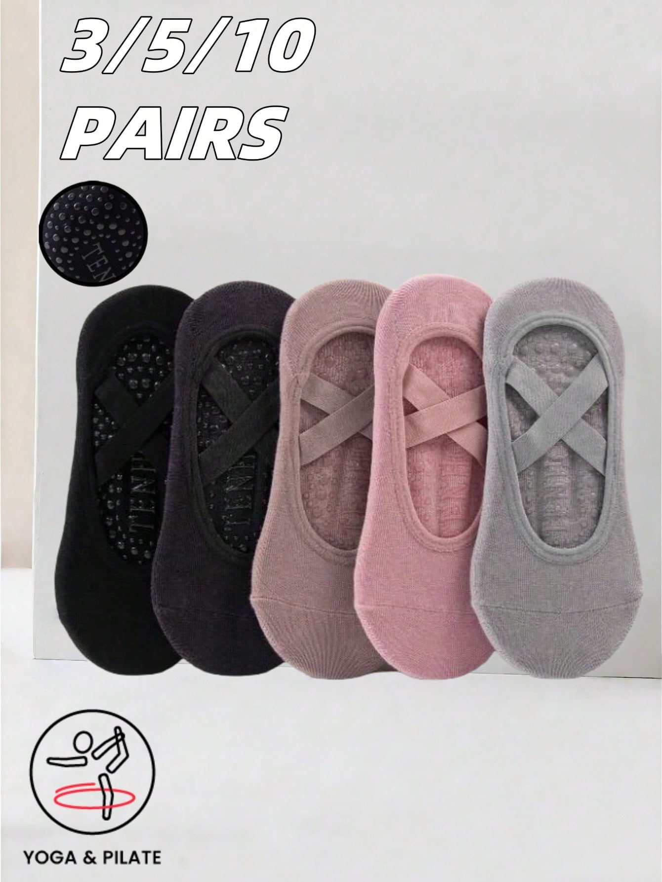 Anti-slip silicone sole yoga s - Fitness Yoga Pilates reseña y precio