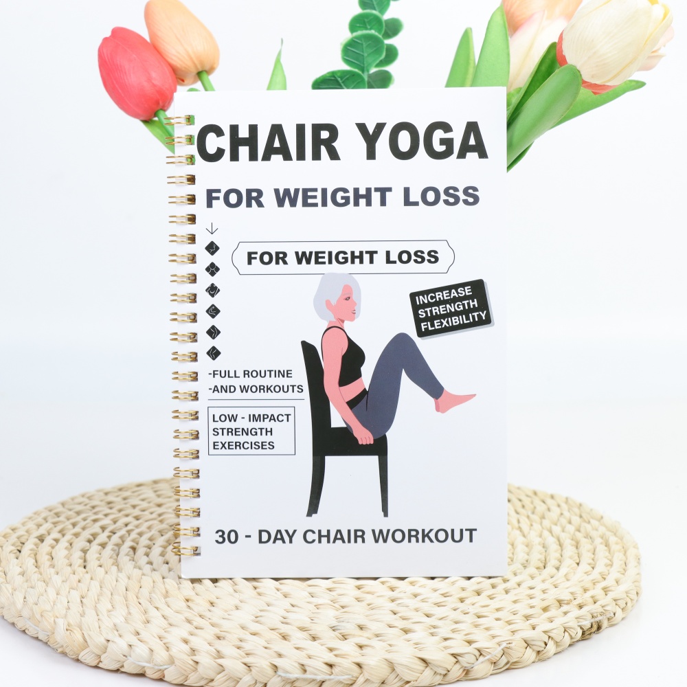 Chair Yoga Exercise Notebook F - Yoga Fitness Journal reseña y precio