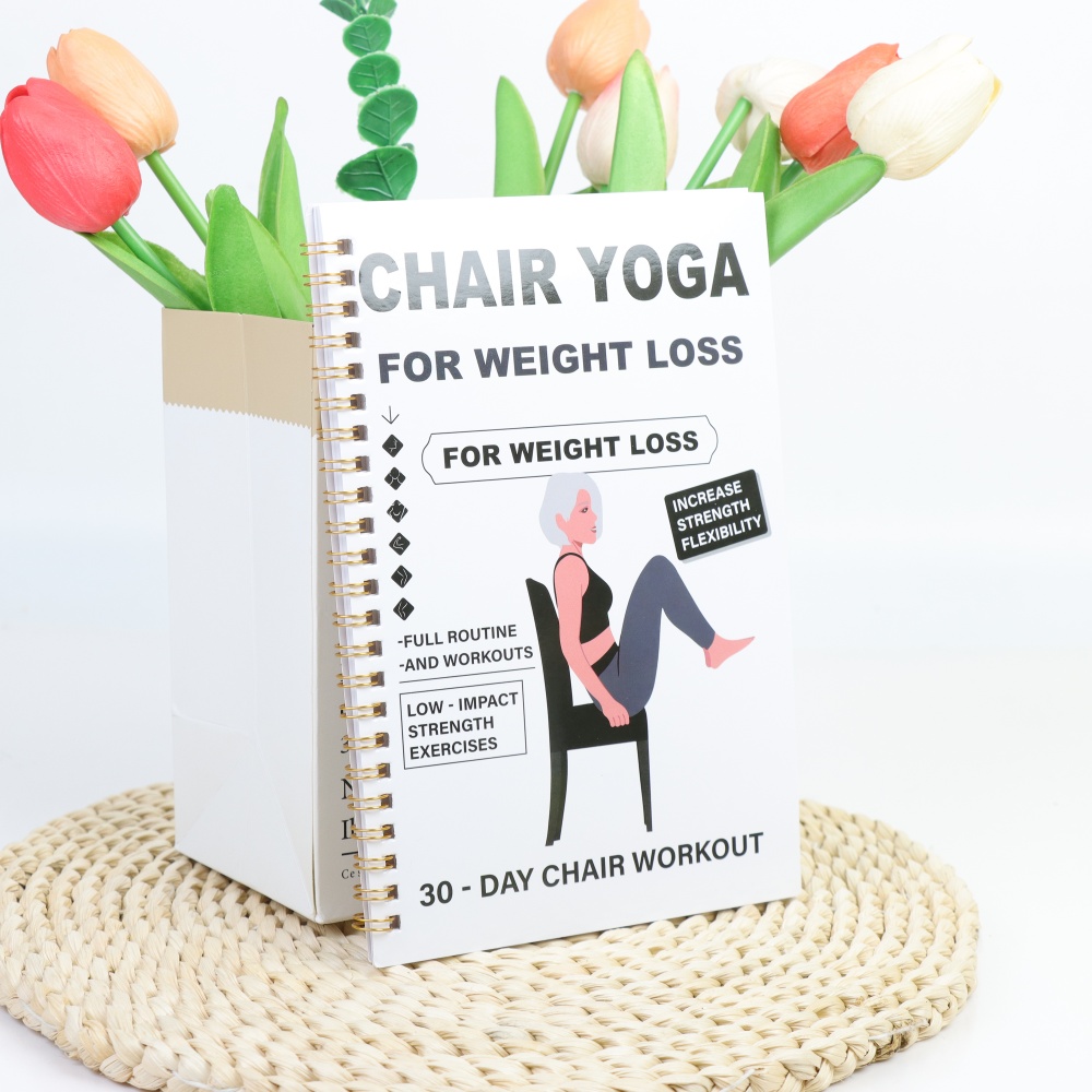 Chair Yoga Exercise Notebook F - Yoga Fitness Journal reseña y precio