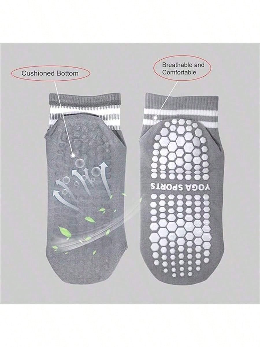 5 Pairs Women Double Stripe No - Fitness Yoga Pilates reseña y precio
