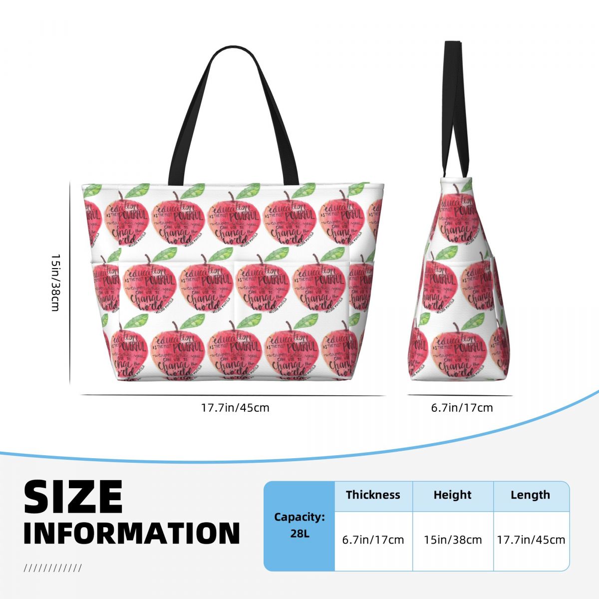 Teacher Quote Beach Tote Bag S - Yoga Fitness Teacher reseña y precio