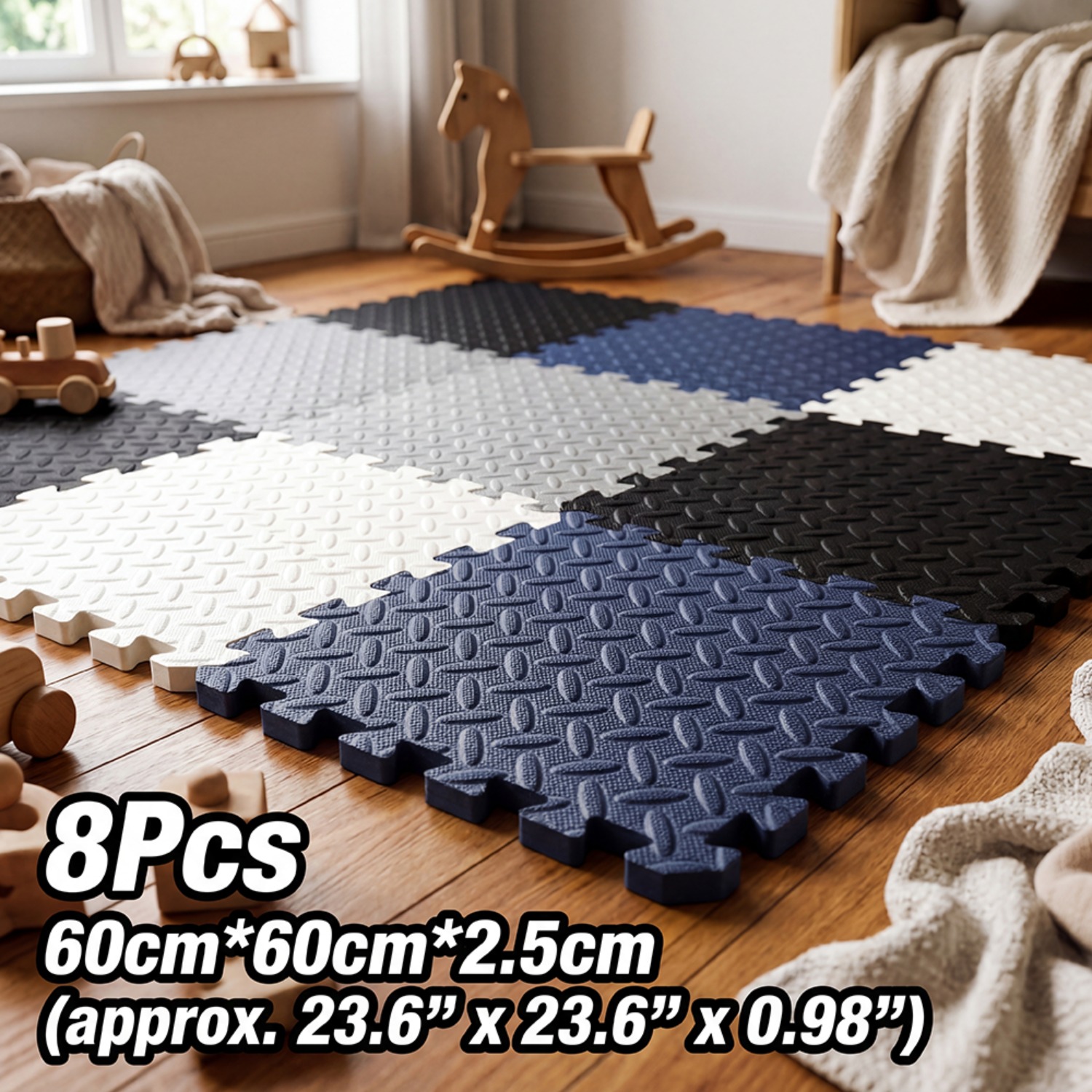 8Pcs 60x60cm EVA Foam Mat Livi - Yoga Fitness Machine reseña y precio