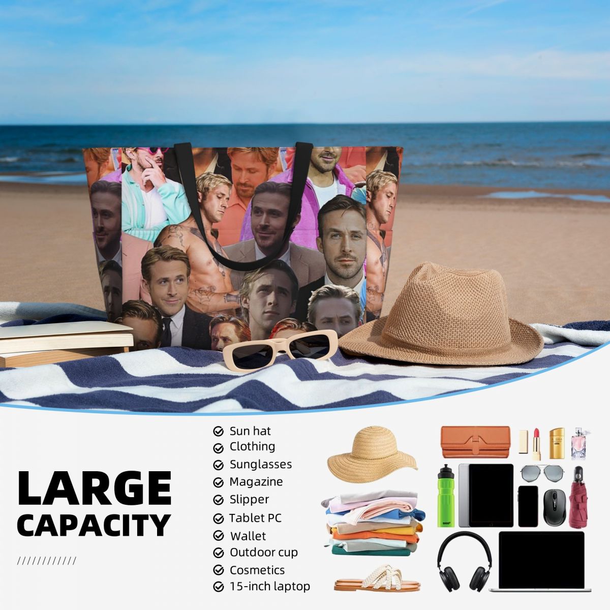Ryan Gosling Photo Collage Bea - Yoga Fitness Gym Photos reseña y precio