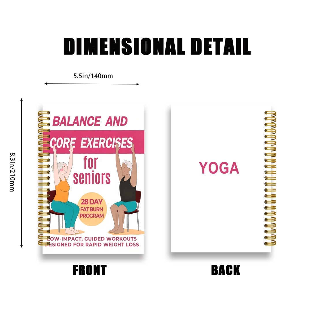 Chair Yoga Exercise Notebook F - Yoga Fitness Journal reseña y precio