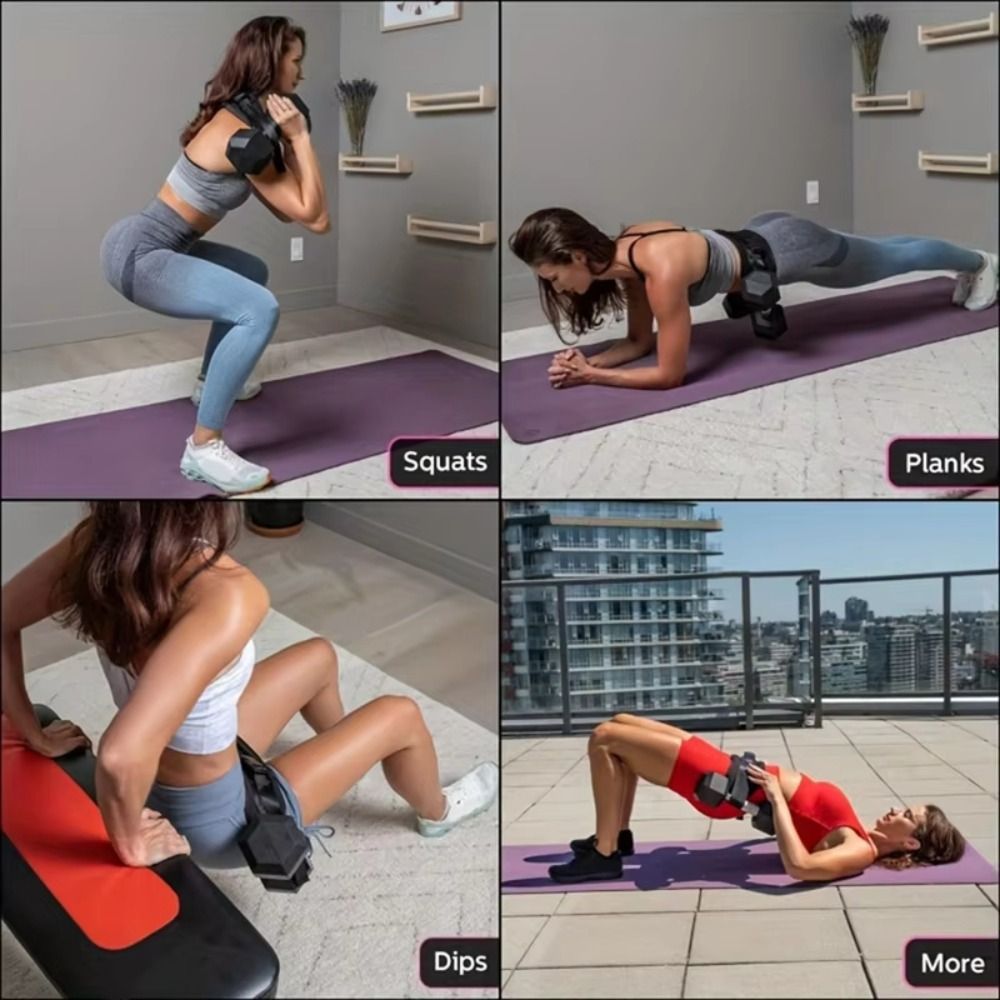 Non Slip Dumbbell Weight Belt  - Hip Thrust Pad reseña y precio
