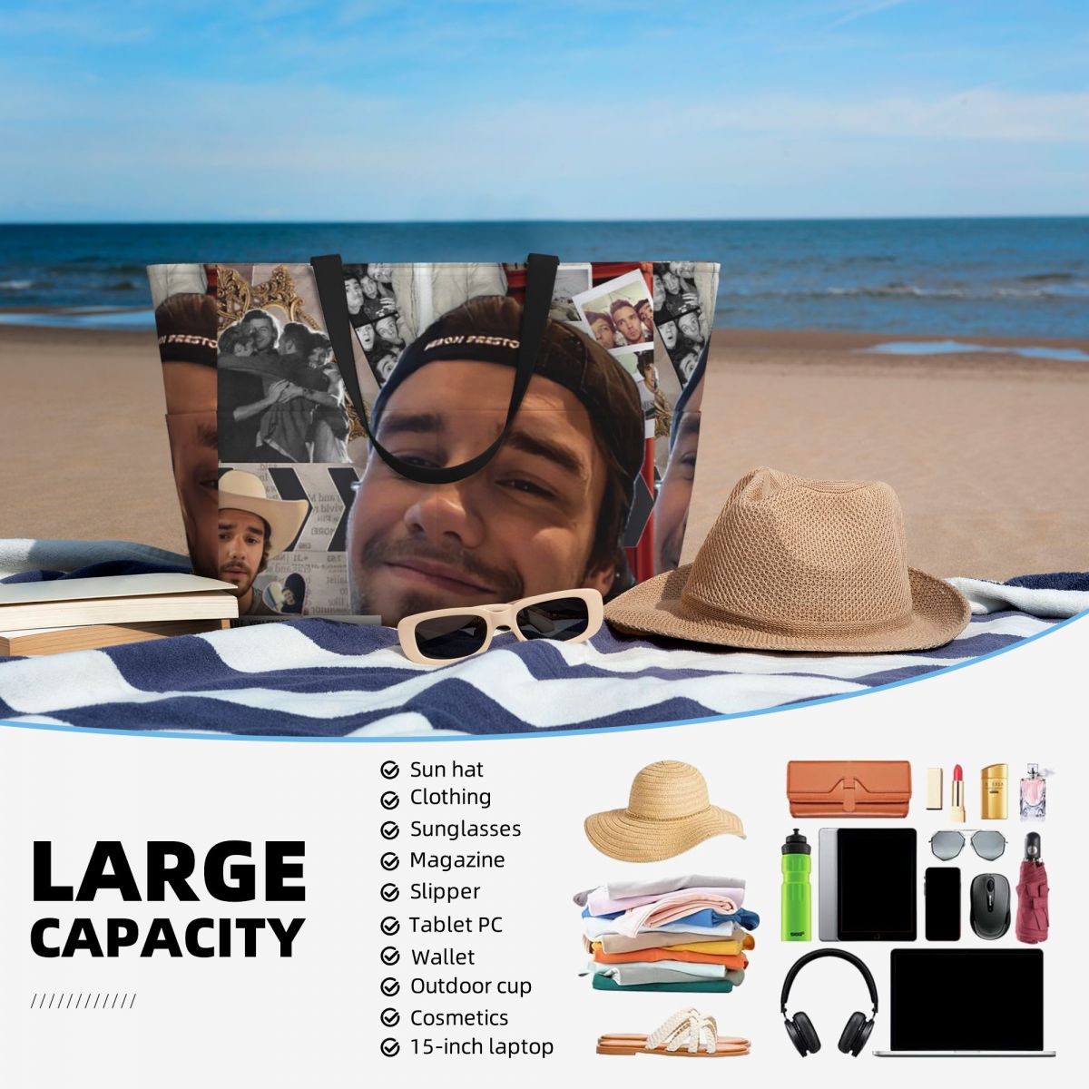 Liam Payne Photo Collage Beach - Yoga Fitness Gym Photos reseña y precio