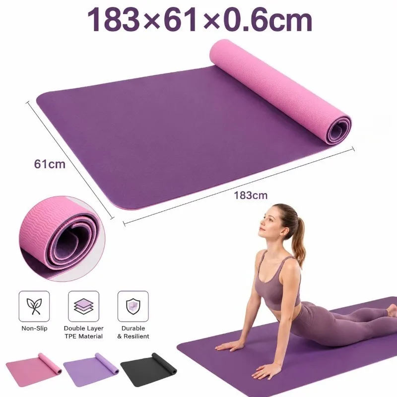 Yoga Mats Anti-slip Sport Fitn - Fitness Yoga Pilates reseña y precio